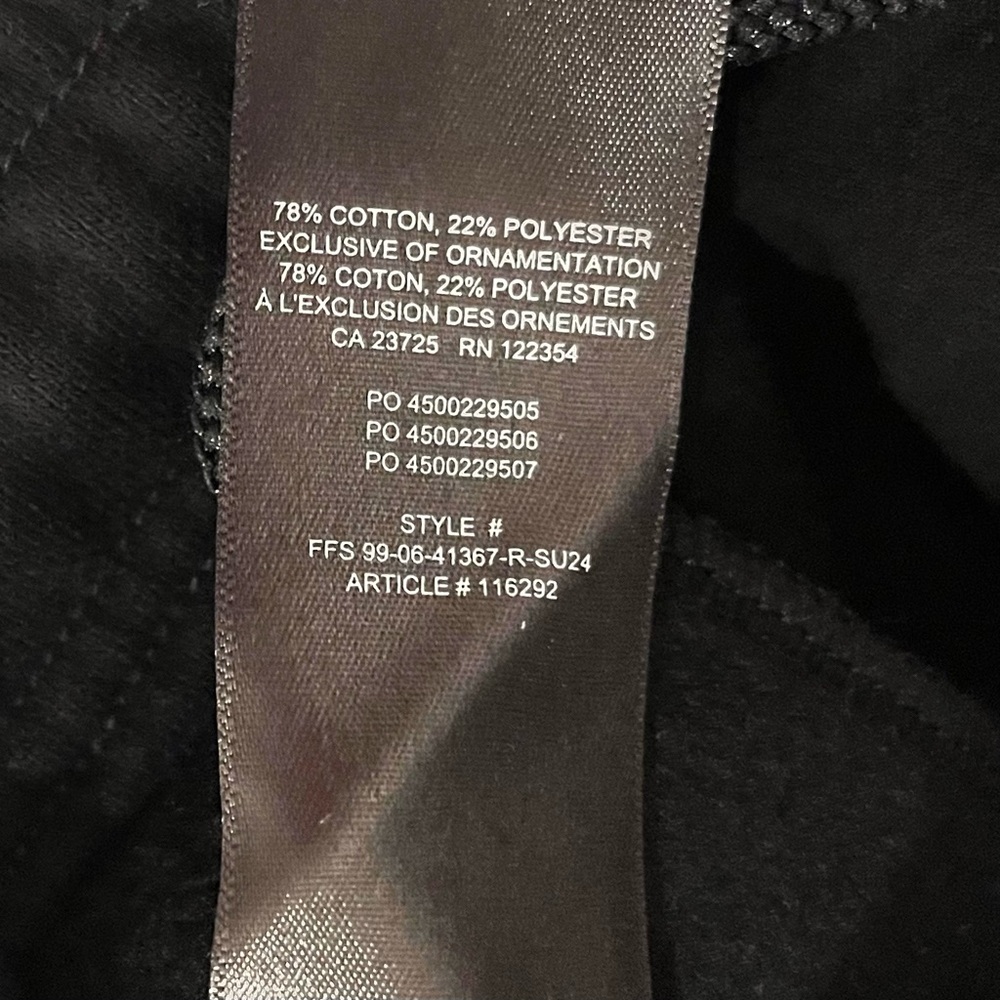 π- Aritzia Cozy Sweatfleece Mega Straight Sweatpant. Black. Size: Medium - Picture 16 of 16